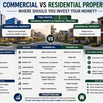 Commercial vs Residential Property: Where Should You should invest Your Money?