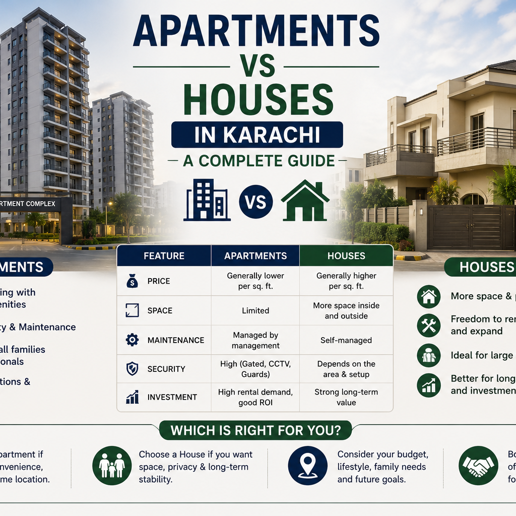 Apartments vs Houses in Karachi: A Complete Guide