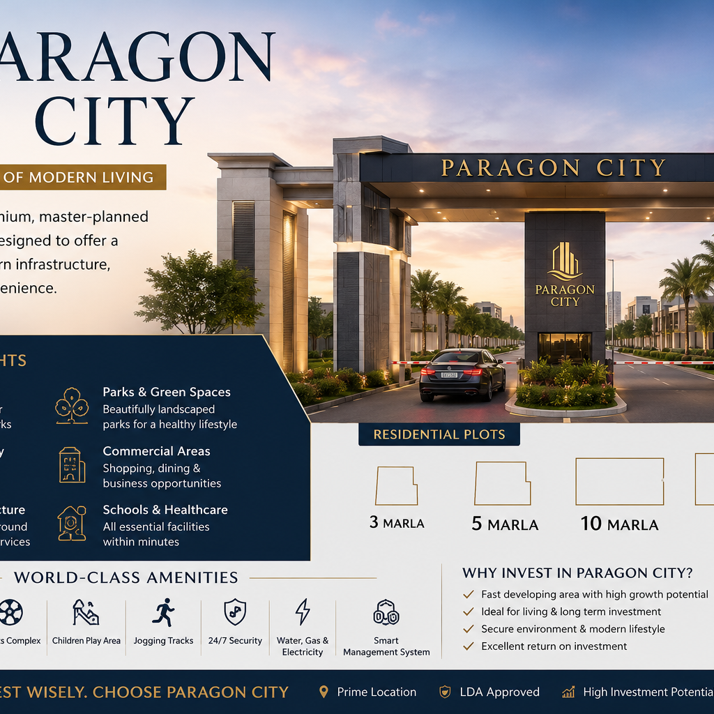 Paragon City Lahore - Complete Guide to Location, Lifestyle, Investment & Modern Living